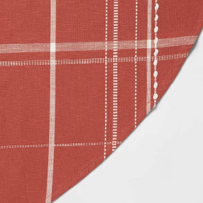 70" Tablecloth Rust Plaid - Threshold™ 2 70" Tablecloth Rust Plaid - Threshold™ - Image 2