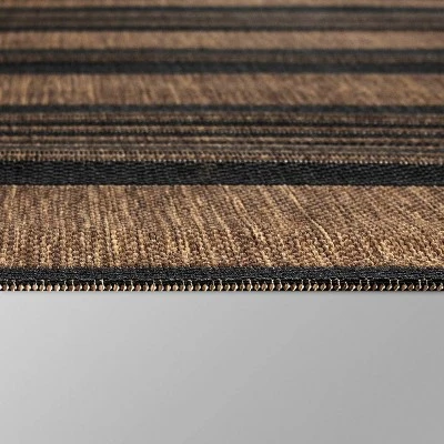 7' X 10' Stripe Outdoor Rug Brown - Threshold™ 3 7' X 10' Stripe Outdoor Rug Brown - Threshold™ - Image 3