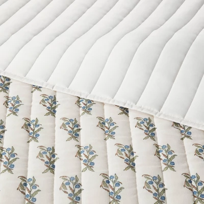 Voile Woodblock Printed Quilt Ivory - Threshold™ 2 Voile Woodblock Printed Quilt Ivory - Threshold™ - Image 2