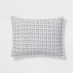 Embroidered Grid Sham Blue - Threshold™ -Household Items Sale GUEST 1c3898ef e092 4273 bb16 38eaa25ad802