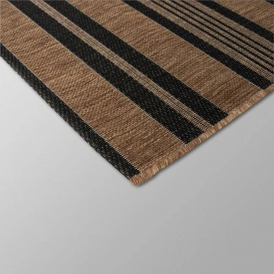7' X 10' Stripe Outdoor Rug Brown - Threshold™ 2 7' X 10' Stripe Outdoor Rug Brown - Threshold™ - Image 2