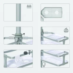 Aluminum Corner Tension Pole Caddy Gray - Threshold™ -Household Items Sale GUEST 20758afd b1a1 48f2 b3a0 16440c58bb1e