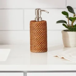 Rattan Soap Pump Light Brown - Threshold™