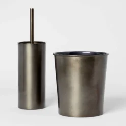 Aluminum Waste With Aged Metal Finish Gray - Threshold™ -Household Items Sale GUEST 28efd4fd eb98 43a8 b382 9a68f9f46905