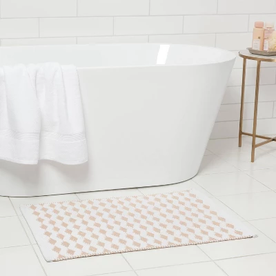 20"x32" Reversible Bath Rug Natural/White - Threshold™ 1 20"x32" Reversible Bath Rug Natural/White - Threshold™