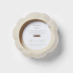 12oz Brushed Abstract Pumpkin Ceramic With Woodwick And Dustcover Warm Cider + Cinnamon Candle - Threshold™ -Household Items Sale GUEST 2e4624fa f58d 4e1d 9d27 a1bbf625c793