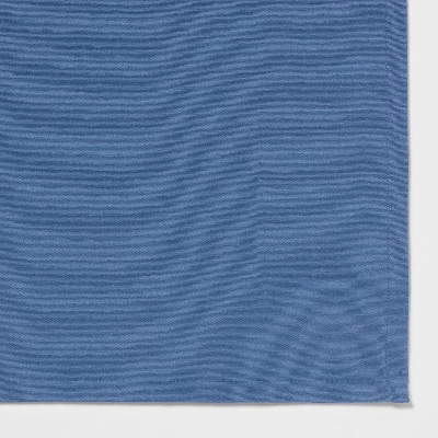 104" X 60" Cotton Tablecloth Blue - Threshold™ 2 104" X 60" Cotton Tablecloth Blue - Threshold™ - Image 2