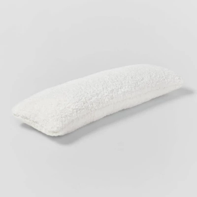 Oversized Oblong Traditional Cozy Faux Shearling Decorative Throw Pillow Cream - Threshold™ 2 Oversized Oblong Traditional Cozy Faux Shearling Decorative Throw Pillow Cream - Threshold™ - Image 2