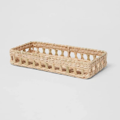 Woven Tray Natural - Threshold™ 2 Woven Tray Natural - Threshold™ - Image 2