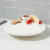 14" Marble And Wood Lazy Susan White - Threshold™
