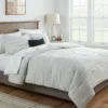 Space-Dyed Waffle Comforter Bedding Set Gray - Threshold™