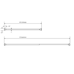 72" Half Moon Dual Mount Shower Rod - Threshold™ -Household Items Sale GUEST 5420201f e4d0 4550 a485 c4c3e9014ce9