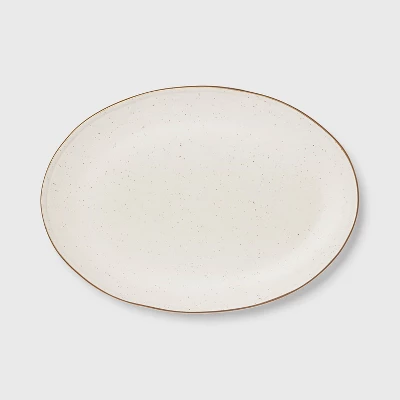 Small Ceramic Serving Platter Ivory - Threshold™ 2 Small Ceramic Serving Platter Ivory - Threshold™ - Image 2