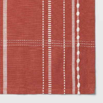 60"x84" Tablecloth Rust Plaid - Threshold™ 2 60"x84" Tablecloth Rust Plaid - Threshold™ - Image 2