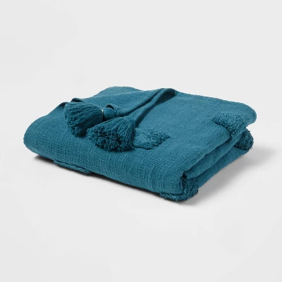 60"x80" Global Tufted Throw Blanket With Tassels - Threshold™ 5 60"x80" Global Tufted Throw Blanket With Tassels - Threshold™ - Image 5