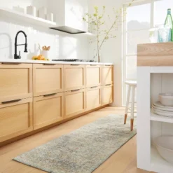 Ledges Digital Floral Print Distressed Persian Rug Green - Threshold™ Designed By Studio McGee