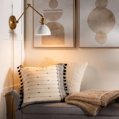 Metal Dome Sconce Wall Light (Includes Energy Efficient Light Bulb) Brass - Threshold™ Designed With Studio McGee 2 Metal Dome Sconce Wall Light (Includes Energy Efficient Light Bulb) Brass - Threshold™ Designed With Studio McGee - Image 2