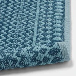 20"x32" Mixed Texture Chenille Bath Rug Teal Blue - Threshold™ -Household Items Sale GUEST 5f518d55 c95d 450d 8e28 f9ed439cc95f