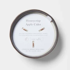 16oz Blackened Bowl Ceramic With Multi Woodwick And Dustcover Honeycrisp Apple Cider Candle Black - Threshold™ -Household Items Sale GUEST 662f18f4 1b1d 4e09 b36e c380ba647f31