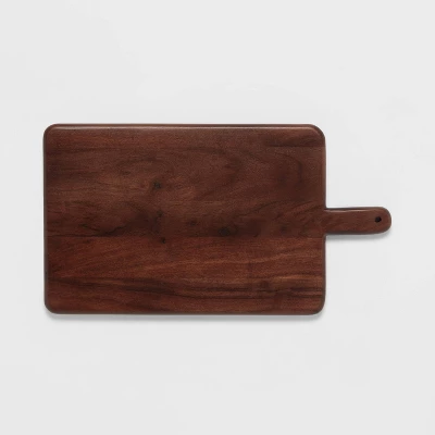 Large Wooden Rectangle Serving Board With Handle - Threshold™ 2 Large Wooden Rectangle Serving Board With Handle - Threshold™ - Image 2