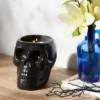 38oz XL Ceramic Skull Figural Candle Black - Threshold™