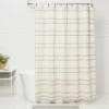Woven Modern Plaid Shower Curtain Ivory - Threshold™