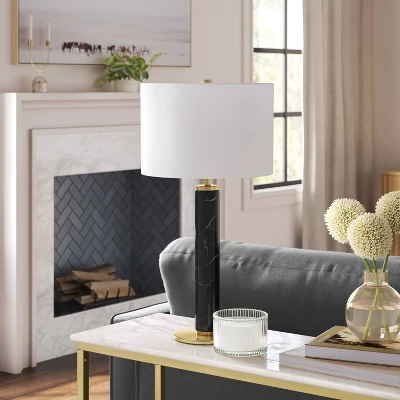 Faux Marble Stick Table Lamp - Threshold™ 2 Faux Marble Stick Table Lamp - Threshold™ - Image 2