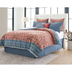 8pc Printed Paisley With Border Comforter Bedding Set Rose/Blue - Threshold™ -Household Items Sale GUEST 7b8d45f1 985f 43cc 84e6 bfe07693792b