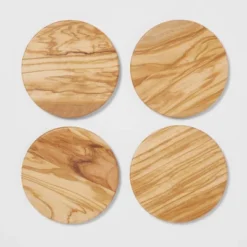 4pk Olivewood Coasters - Threshold™ -Household Items Sale GUEST 8100e5df 6ac9 4ca1 9ff3 cedc6ccc6026