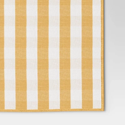 Cotton Gingham Check Table Runner Yellow - Threshold™ 2 Cotton Gingham Check Table Runner Yellow - Threshold™ - Image 2