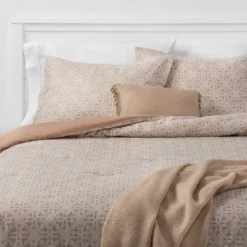 5pc Printed Geo Comforter Set Assorted Beiges - Threshold™ -Household Items Sale GUEST 84ab46c4 1804 4b92 9be5 04c944d2f5db