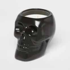 38oz XL Ceramic Skull Figural Candle Black - Threshold™ -Household Items Sale GUEST 891c070d 21ec 4fd3 8795 3866774e5364