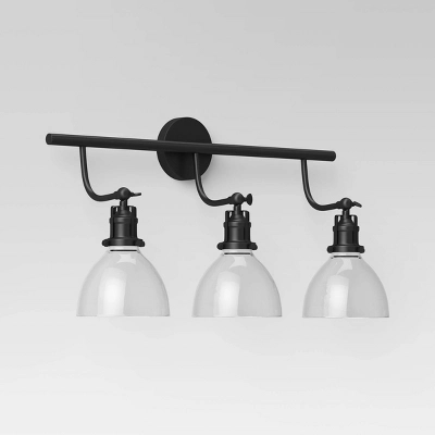 3-Light Industrial Glass Chandelier Matte Black - Threshold™ 3 3-Light Industrial Glass Chandelier Matte Black - Threshold™ - Image 3