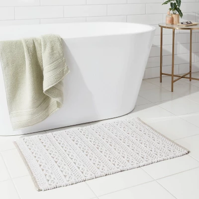 20"x32" Chenille Bath Rug - Threshold™ 1 20"x32" Chenille Bath Rug - Threshold™