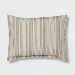 7pc Reversible Printed Stripe Comforter Bedding Set With Sheets Gray - Threshold™ -Household Items Sale GUEST a6518a6e 021c 48a2 a080 bfbd6baea623