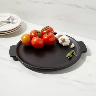 15" X 13" Acacia Modern Serving Tray Black - Threshold™ 1 15" X 13" Acacia Modern Serving Tray Black - Threshold™
