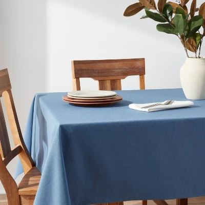 104" X 60" Cotton Tablecloth Blue - Threshold™ 1 104" X 60" Cotton Tablecloth Blue - Threshold™