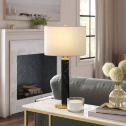 Faux Marble Stick Table Lamp - Threshold™