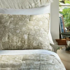 Standard Floral Print Trad Cotton Voile Lofty Quilt Sham Green - Threshold™ -Household Items Sale GUEST bf71adc4 05df 450f bbec e4fe8094f052