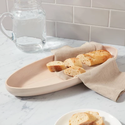 25oz Rubberwood White Washed Dough Bowl - Threshold™ 1 25oz Rubberwood White Washed Dough Bowl - Threshold™