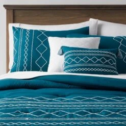 5pc Diamond Stitch Comforter Bedding Set Dark Teal Blue - Threshold™ -Household Items Sale GUEST c1b501c1 de8b 43d3 8186 af16ee2cbb48