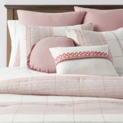 8pc Stripe Boho Comforter Set Mauve - Threshold™ -Household Items Sale GUEST c7aff78e 3b9e 4586 948f 57e29f9638b7