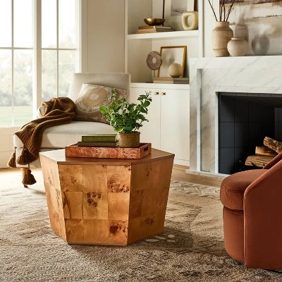 Ogden Burled Wood Coffee Table - Threshold™ Designed With Studio McGee 1 Ogden Burled Wood Coffee Table - Threshold™ Designed With Studio McGee
