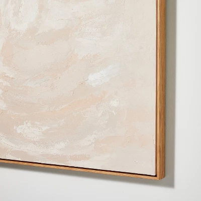 30" X 30" Hope To Taupe Framed Embellished Canvas Light Wood - Threshold™ Designed With Studio McGee 2 30" X 30" Hope To Taupe Framed Embellished Canvas Light Wood - Threshold™ Designed With Studio McGee - Image 2