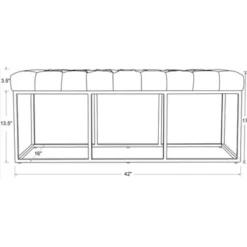 Trubeck Tufted Metal Base Bench Faux Leather Brown - Threshold™ -Household Items Sale GUEST cf3ebf04 b6a0 4f3e 86e4 7055c107c73e