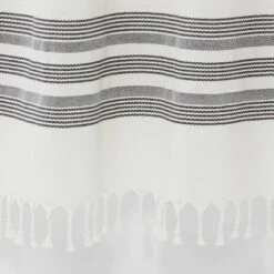 Striped Fringe Shower Curtain Off-White - Threshold™ -Household Items Sale GUEST d31e68ec 512f 4ac9 a6dd 154635cec5f4