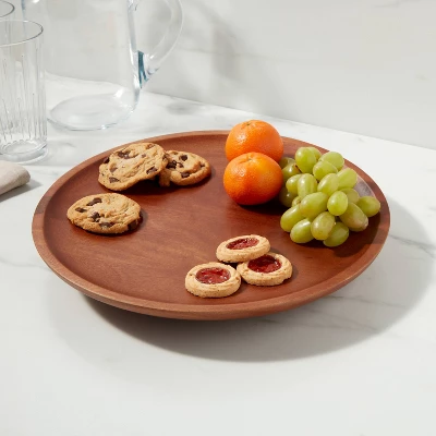 13.5" Wood Signature Round Lazy Susan - Threshold™ 1 13.5" Wood Signature Round Lazy Susan - Threshold™