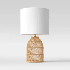 Rattan Diagonal Weave Table Lamp Tan - Opalhouse™ -Household Items Sale GUEST dae93eeb ddb7 44ce 88df 301a4b240217