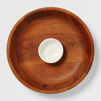 2pc Ceramic Signature Chip And Dip Serving Bowl - Threshold™ 2 2pc Ceramic Signature Chip And Dip Serving Bowl - Threshold™ - Image 2