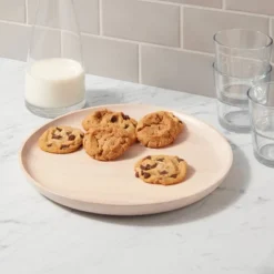 12" Rubberwood White Washed Serving Platter - Threshold™